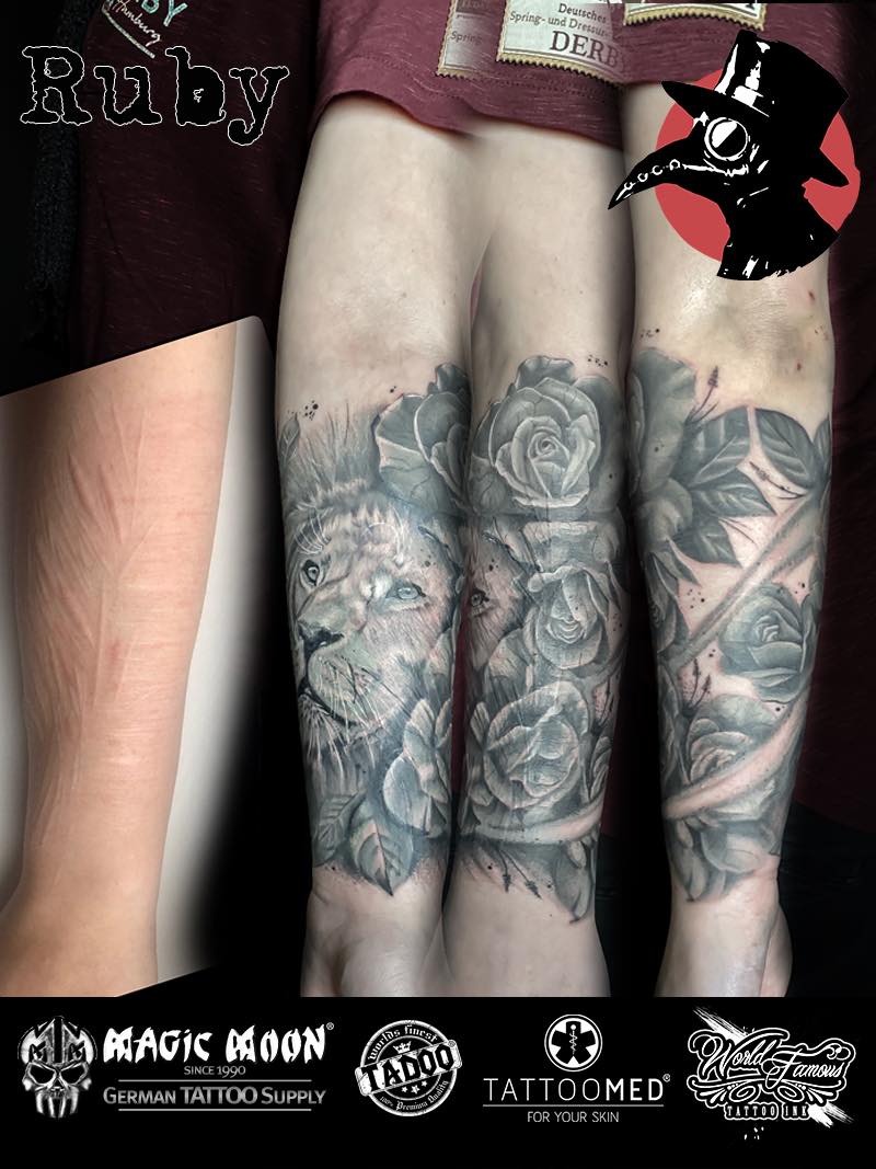 Narben Cover Up Tattoo Color Clinic